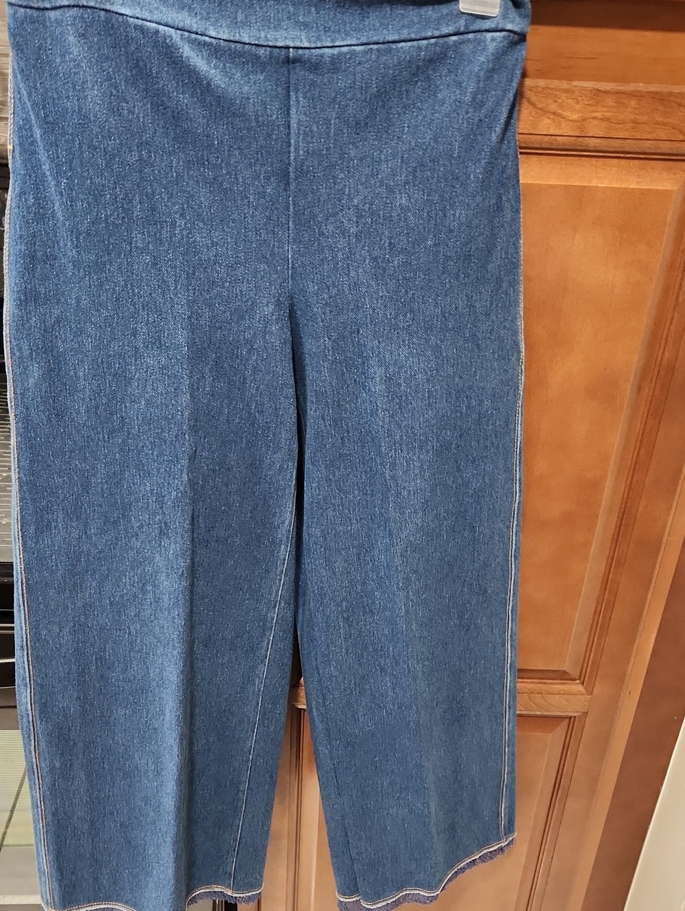 Lysse Wide Leg Pull-On Jeans — Medium Blue Denim